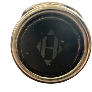 Hermes Onyx Scarf Ring